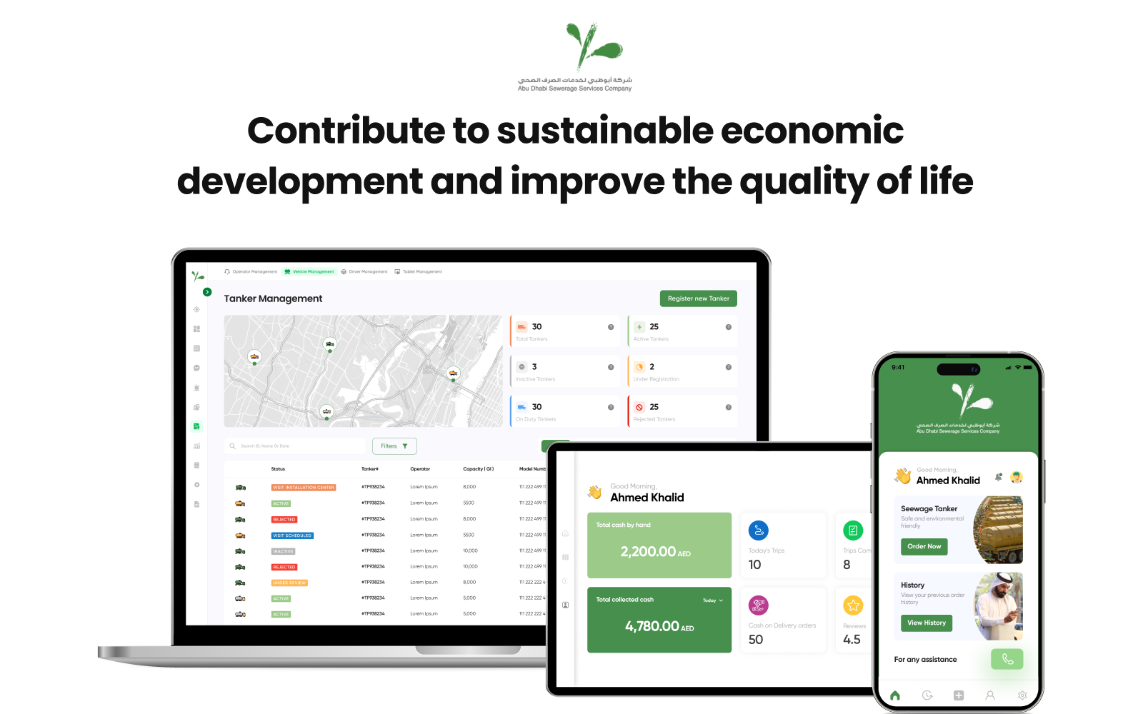 TMC Trucking SaaS platform dashboard with logistics management interface